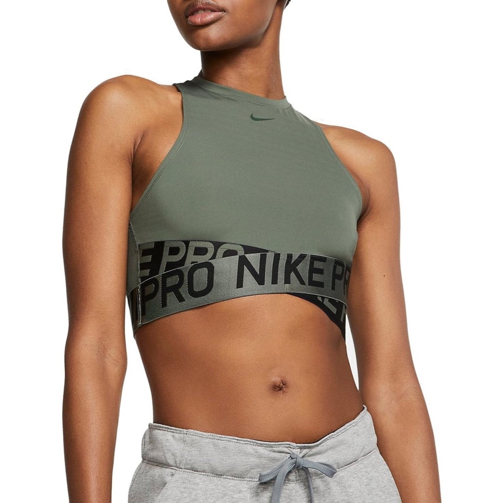 Nike Pro Intertwist 2 Tank in Army Green XL
